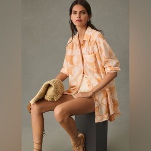 PILCRO OVERSIZED AIRY BUTTONDOWN SHIRT small